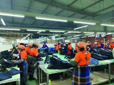 Workers in Levi's factory in Lesotho