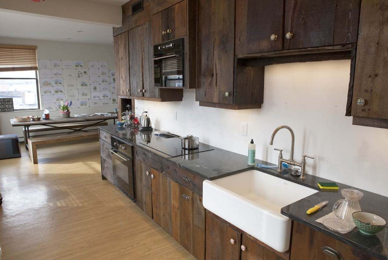 Image: reclaimed wood kitchen ethical eco-friendly