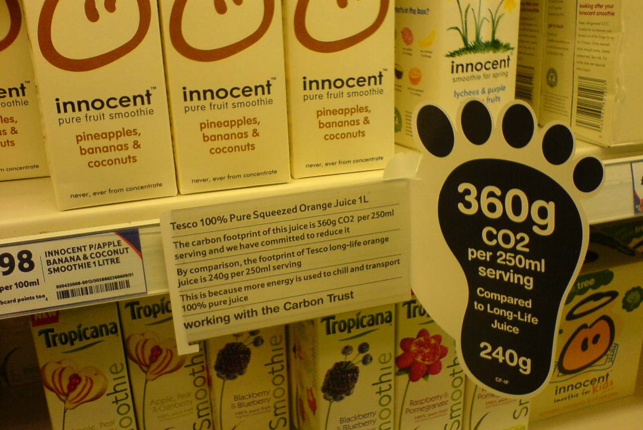 image: innocent smoothie carbon labelling co2