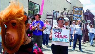 Image: Nestlé water protest California