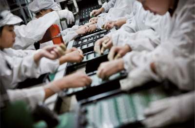 image: workers in tech factory foxconn rights