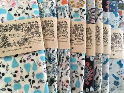 image: a selection of beeswax food wraps