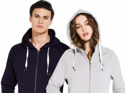 image: man and woman in ethical hoodies sustainable fashion brands 2020