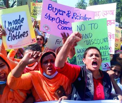Garment workers protest in Bangladesh