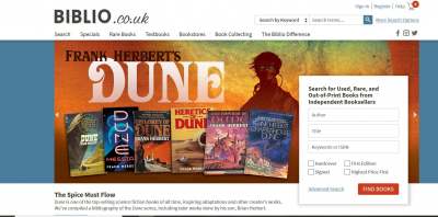 Screenshot of online bookshop