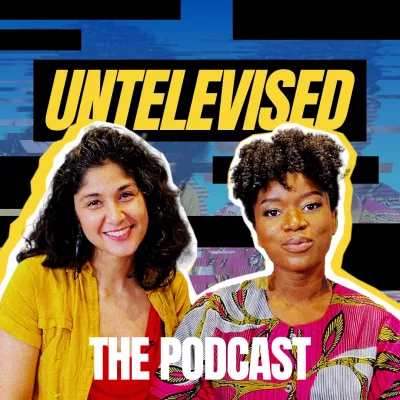 Image of two women with the words Untelevised The Podcast 