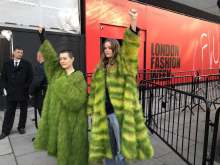 Image: grass jackets extinction rebellion road blocks at london fashion week 2019