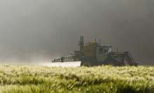 Image: tractor spraying pesticides
