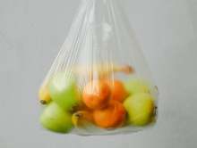 fruit in a clear plastic bag