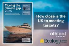Cover of report which is a big yacht. Closing the climate gap.