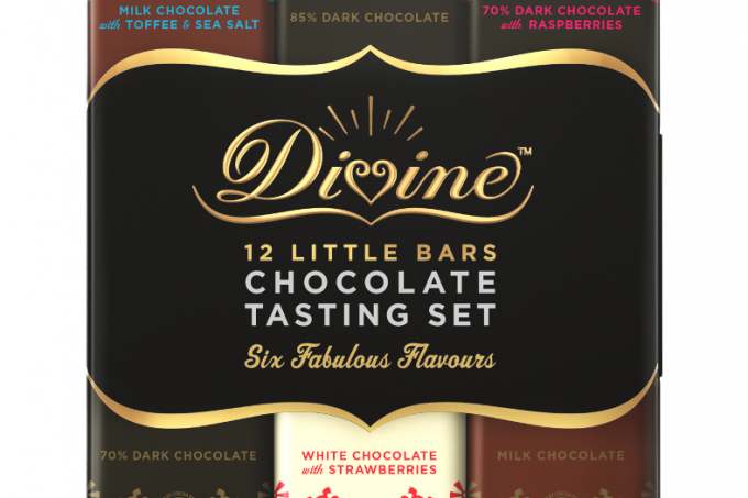 Image: Divine twelve little bars chocolate tasting set sick fabulous flavours bars
