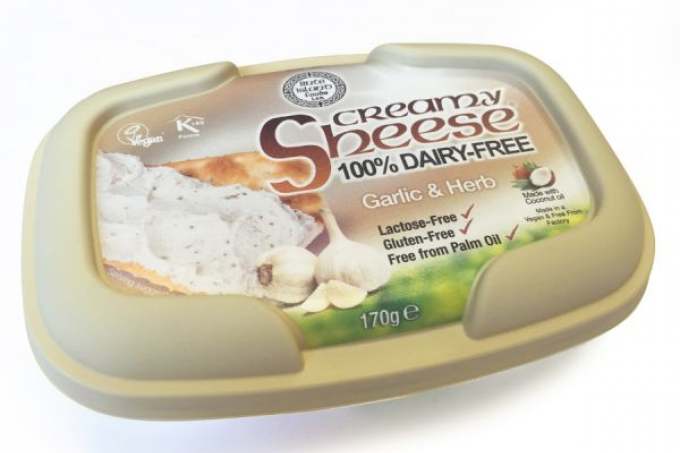 image: creamy sheese 100% dairy free cheese garlic and herb