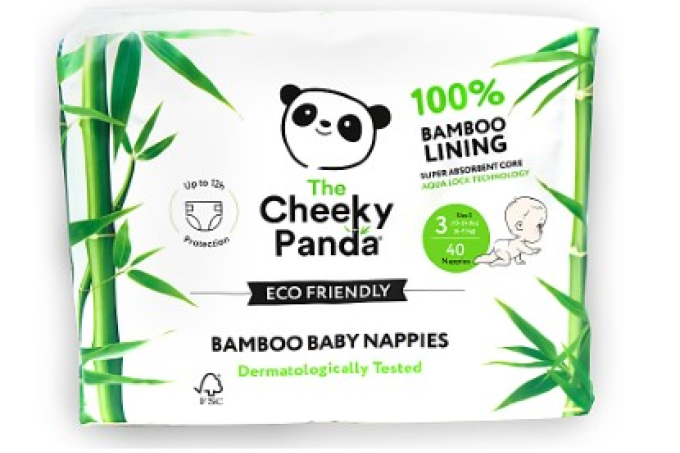 Packet of Cheeky Panda nappies