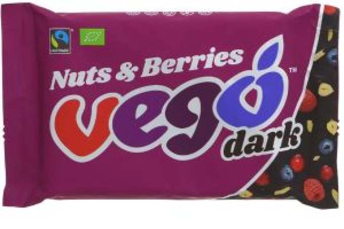 Bar of vego dark fruit and nut chocolate