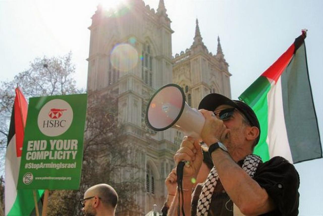 Image: HSBC AGM Stop Arming Israel