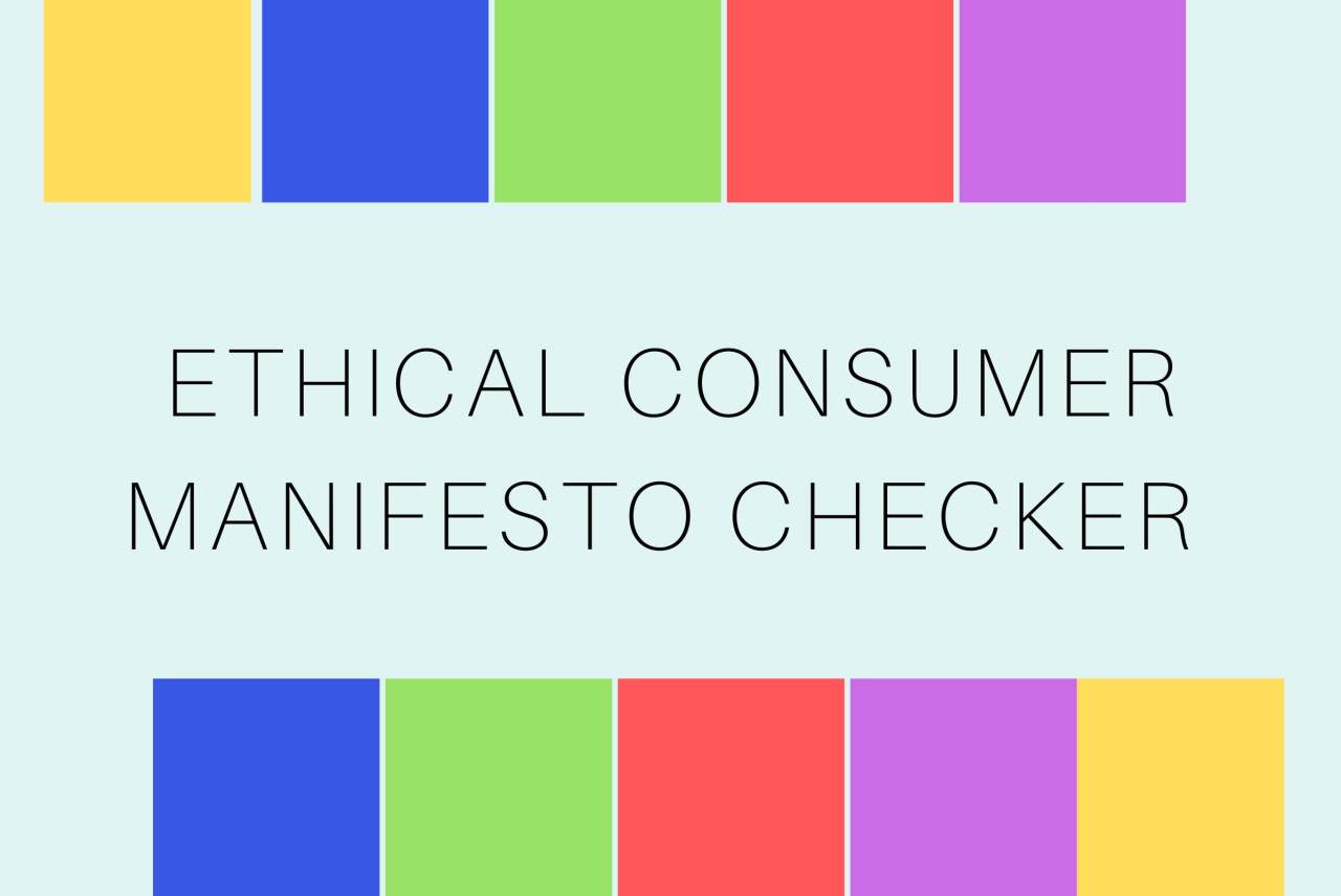 ethical consumer manifesto checker with all party colours 2019 UK general election