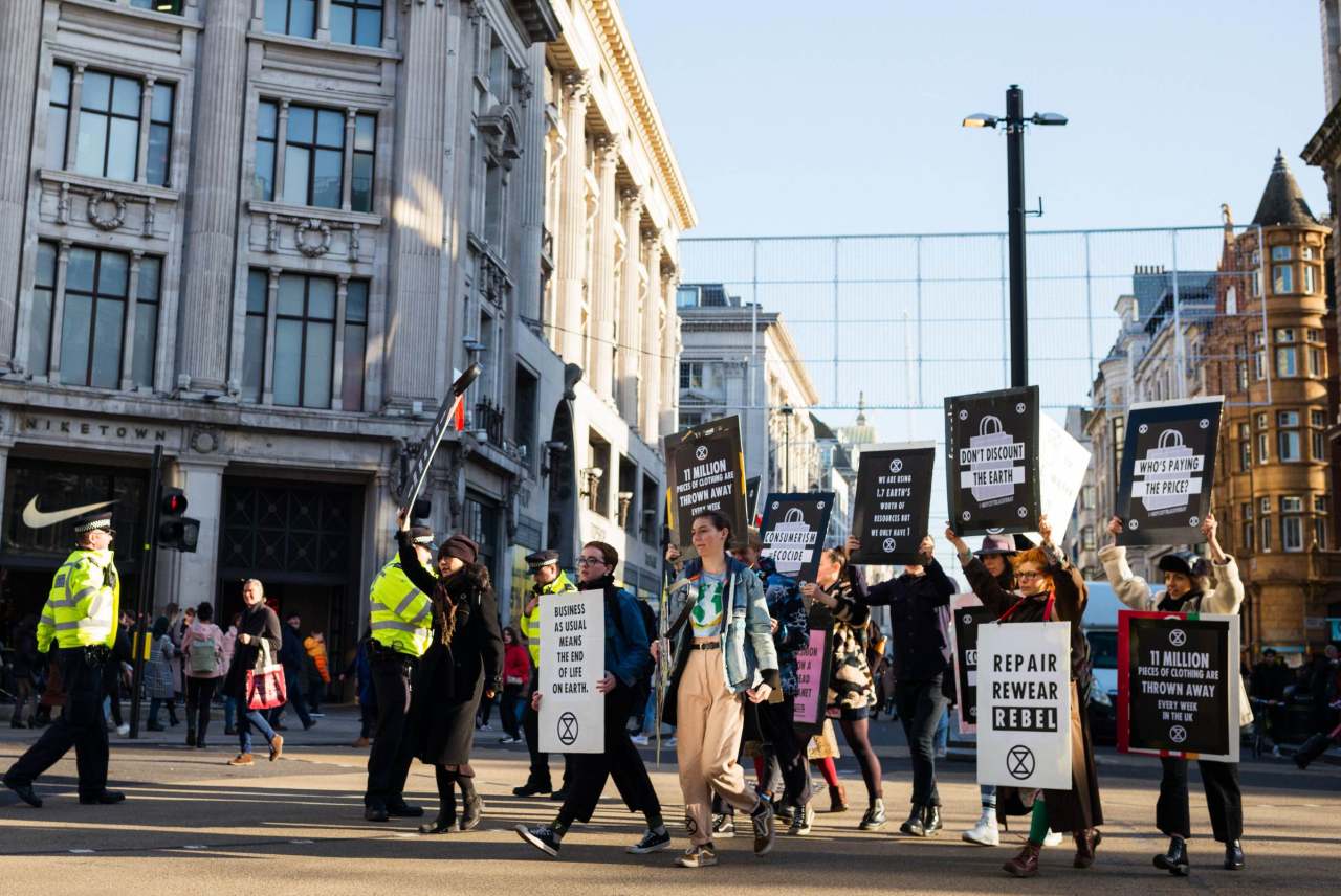 image: bel jacobs fashion activist extinction rebellion london