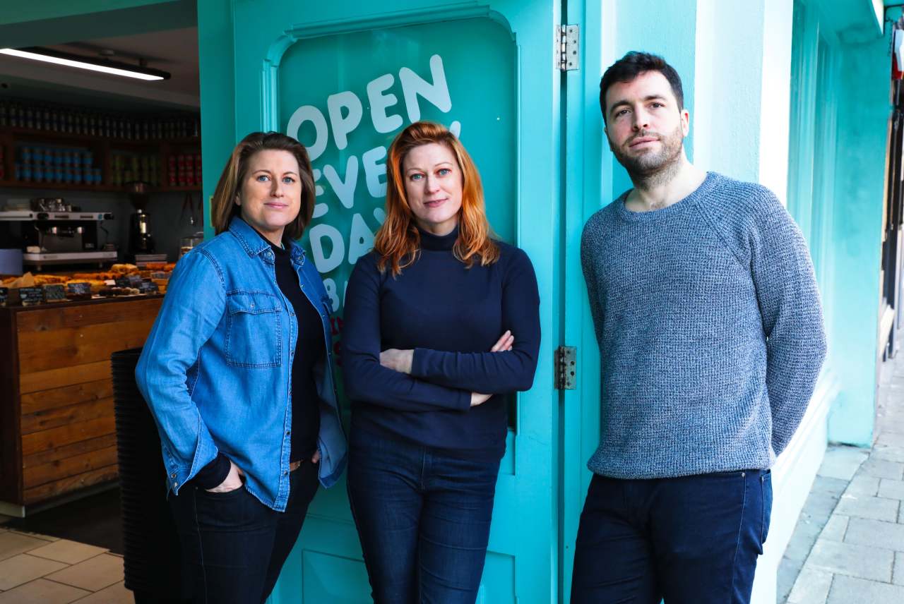 Founders of HISBE outside the shop