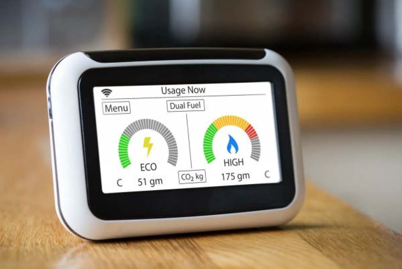 smart energy meter on table 