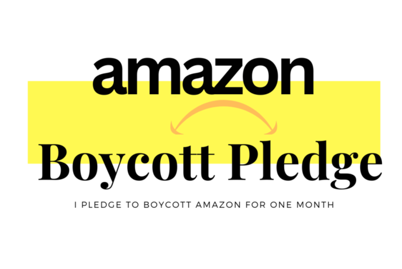 Amazon boycott pledge logo