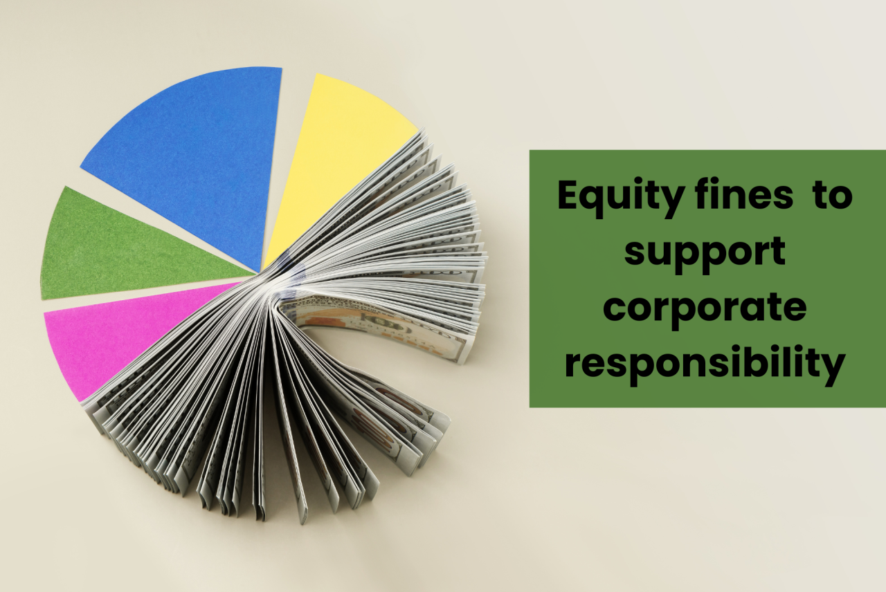 A pie chart made up of coloured sections and cash notes