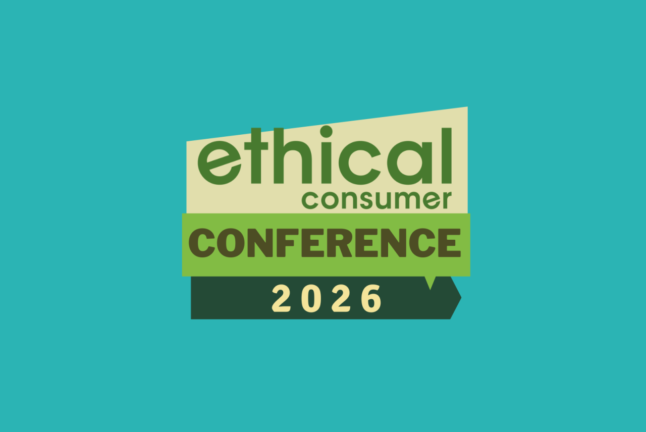 Words: Ethical Consumer Conference 2026, on blue background
