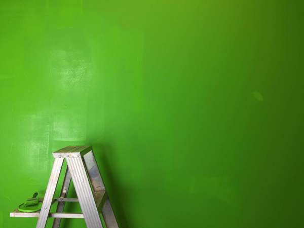 image: green paint greenwashed wall greenwashing example of greenwashing