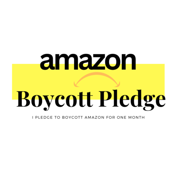 Amazon boycott pledge logo