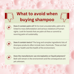Screenshot from web page on what to avoid when buying shampoo