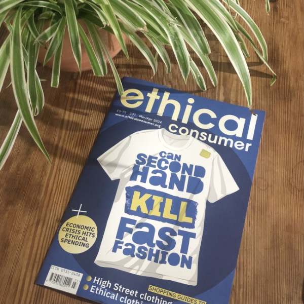 Front cover of Ethical Consumer magazine 207 on clothing