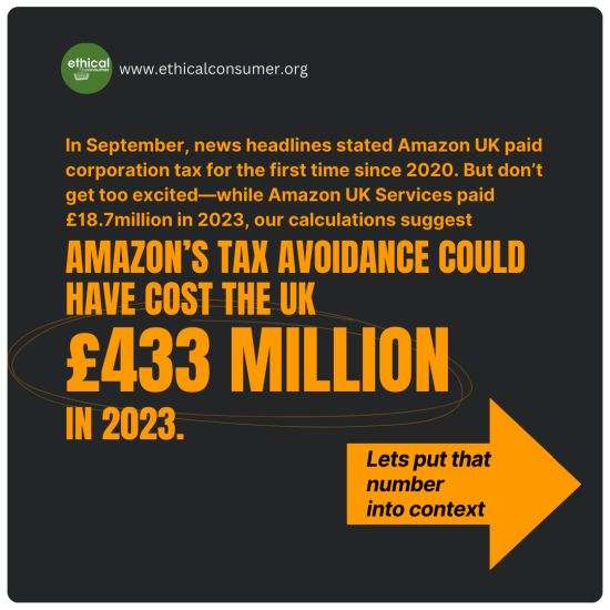 Amazon's tax avoidance could have cost £433million