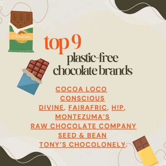 List of top 9 plastic free chocolate brands - info is in the article linked
