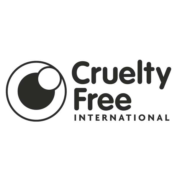 the words Cruelty Free International next to a circle